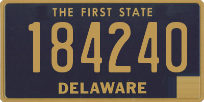 DE license plate 184240