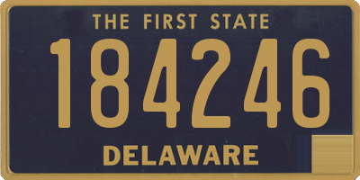 DE license plate 184246