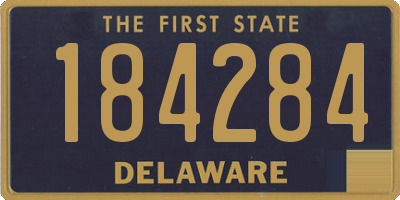 DE license plate 184284