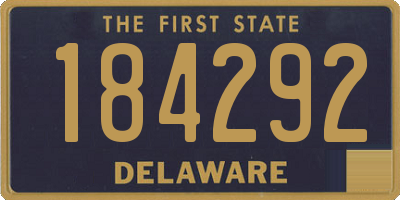 DE license plate 184292