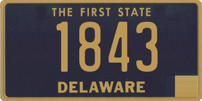 DE license plate 1843