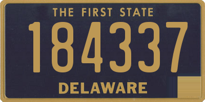 DE license plate 184337