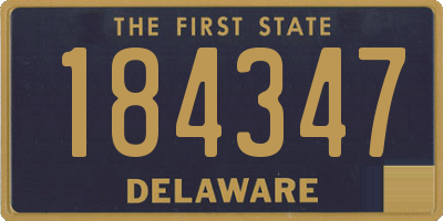 DE license plate 184347