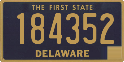 DE license plate 184352