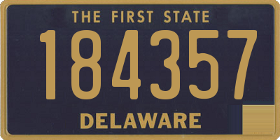 DE license plate 184357