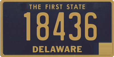 DE license plate 18436