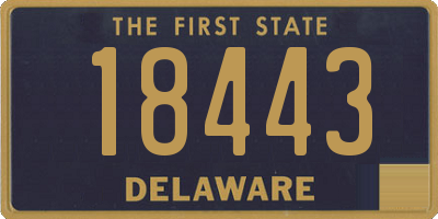 DE license plate 18443