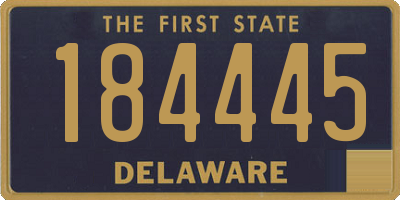 DE license plate 184445