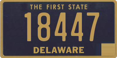 DE license plate 18447