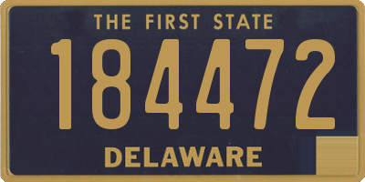 DE license plate 184472
