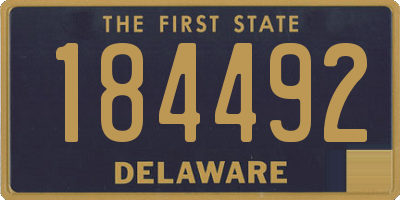 DE license plate 184492
