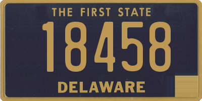 DE license plate 18458