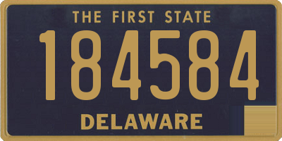 DE license plate 184584