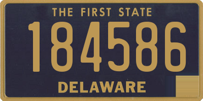 DE license plate 184586