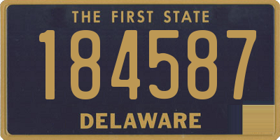 DE license plate 184587