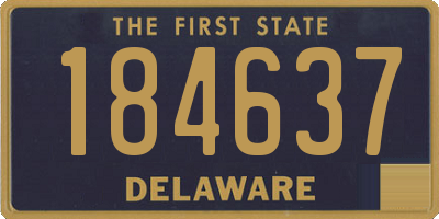 DE license plate 184637