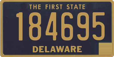 DE license plate 184695