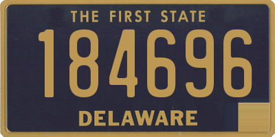 DE license plate 184696