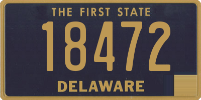 DE license plate 18472