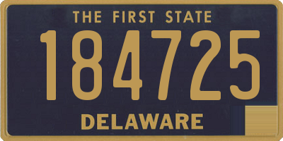 DE license plate 184725