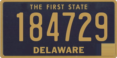 DE license plate 184729