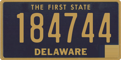 DE license plate 184744