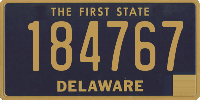 DE license plate 184767