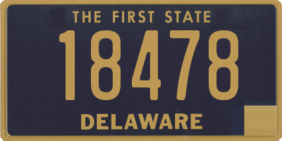 DE license plate 18478