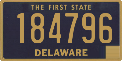 DE license plate 184796