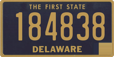 DE license plate 184838