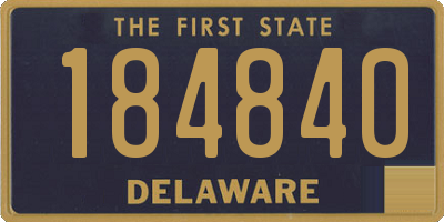 DE license plate 184840