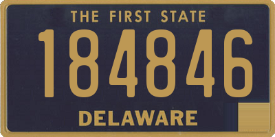 DE license plate 184846