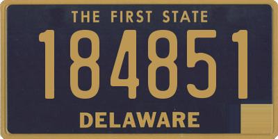 DE license plate 184851