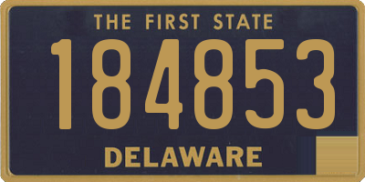 DE license plate 184853