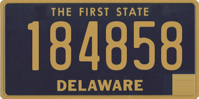 DE license plate 184858