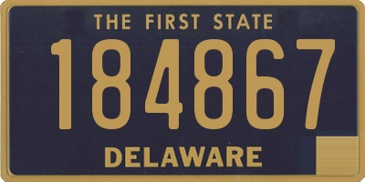 DE license plate 184867