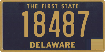 DE license plate 18487