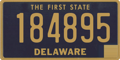 DE license plate 184895