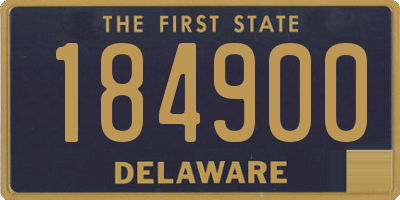 DE license plate 184900