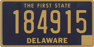 DE license plate 184915