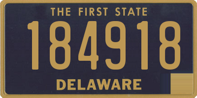 DE license plate 184918