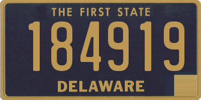 DE license plate 184919