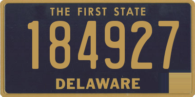 DE license plate 184927