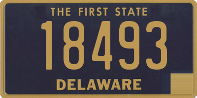 DE license plate 18493