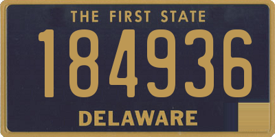 DE license plate 184936