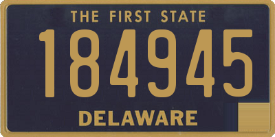 DE license plate 184945