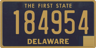 DE license plate 184954