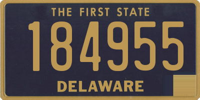 DE license plate 184955