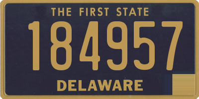 DE license plate 184957