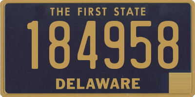 DE license plate 184958